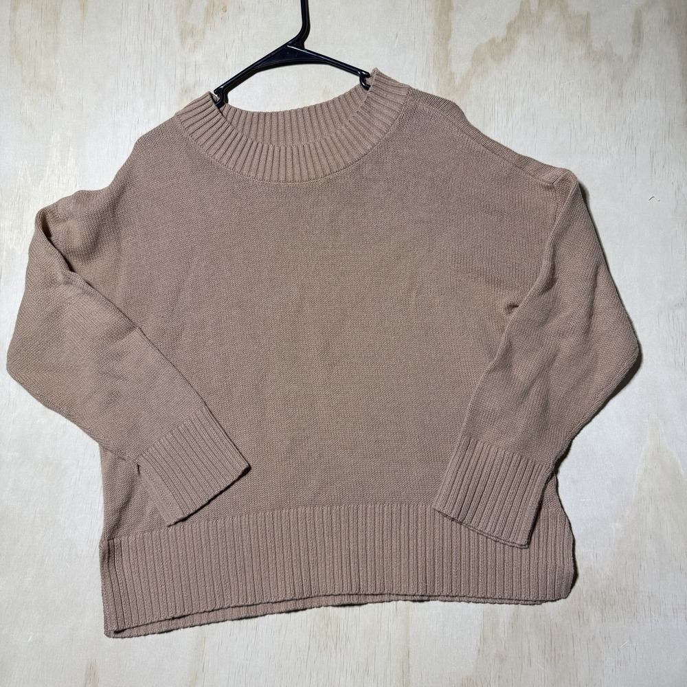 Sonoma Goods for Life Womens Beige Crewneck Knit Pullover Sweater Size Large